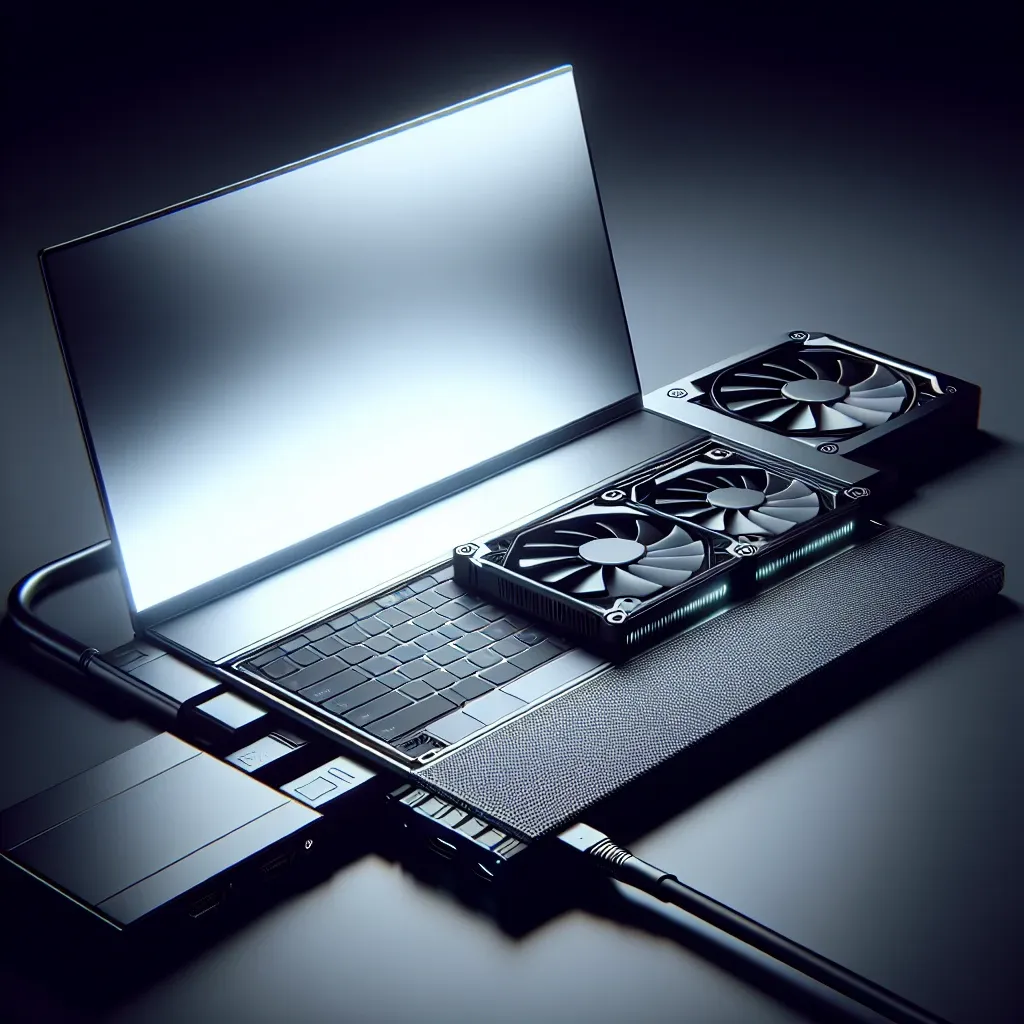 "Razer eGPU modular para portátiles: imagen del nuevo dispositivo de gráfica externa destacando su diseño elegante y conectividad innovadora, ideal para gamers y profesionales en movimiento."