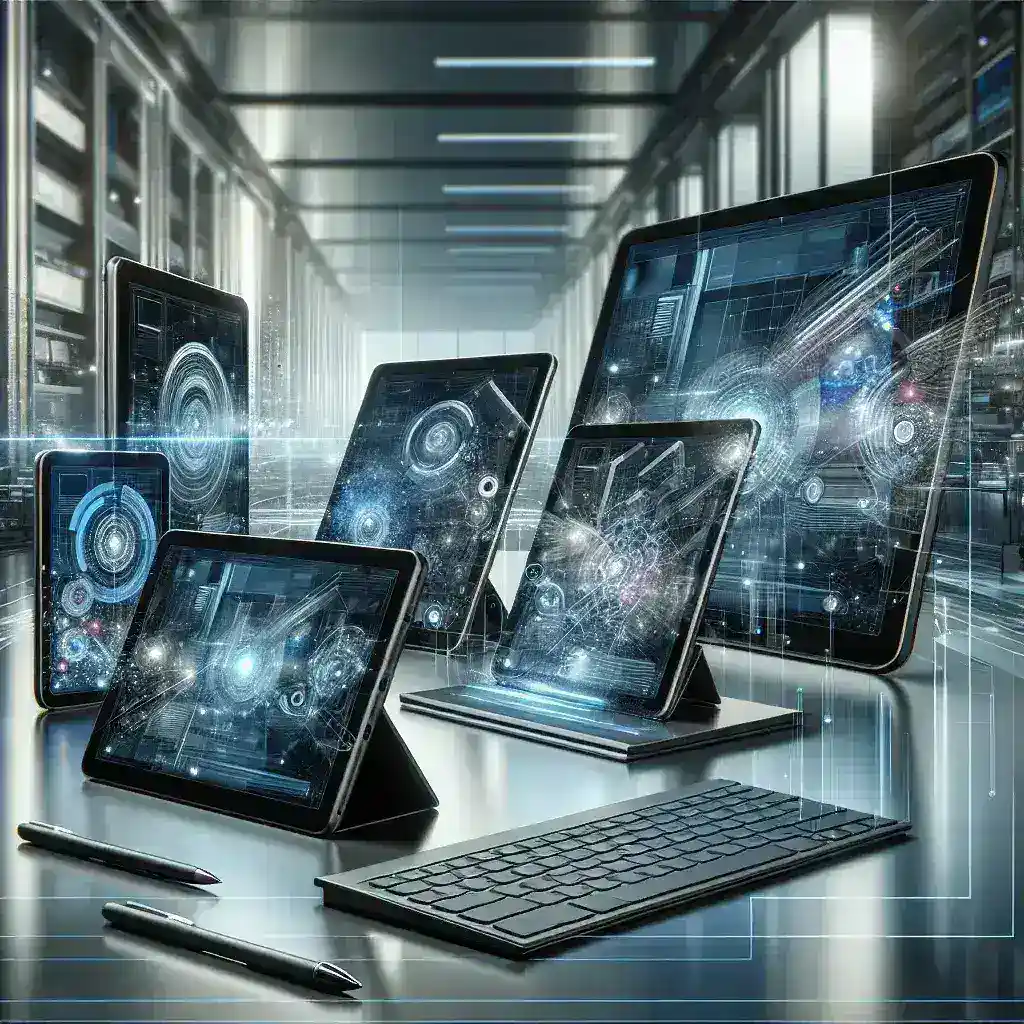 "Imagen de la nueva línea de dispositivos Microsoft Surface que incluye innovadores modelos con inteligencia artificial, destacando el diseño elegante y la tecnología avanzada."