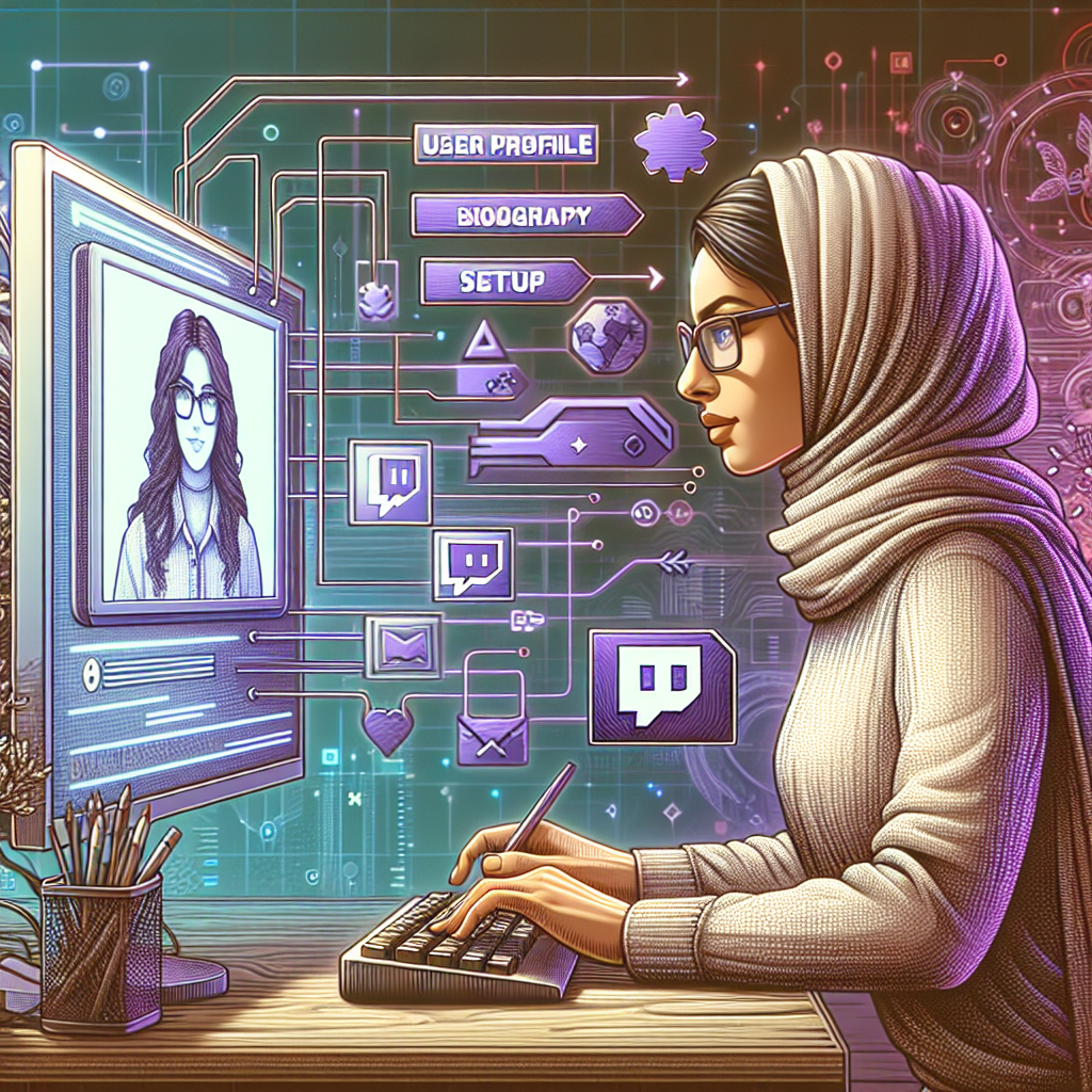 Alt text: "Ejemplo de biografía creativa para un canal de Twitch, mostrando diseño atractivo y formato fácil de leer, ilustrando cómo personalizar tu perfil de Twitch."